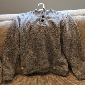 NWOT!  Adorable gray knit sweater fleece interior
